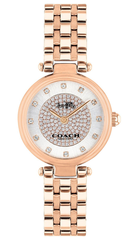 Coach Park Silver Dial Rose Gold Steel Strap Watch for Women - 14503735