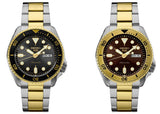 Seiko 5 Sports Automatic Brown Dial Two Tone Steel Strap Watch For Men - SRPK24