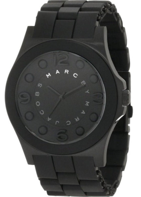 Marc Jacobs Pelly Black Dial Black Silicon Strap Watch for Women - MBM2511