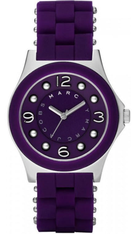 Marc Jacobs Pelly Purple Dial Purple Silicone Strap Watch for Women - MBM2538