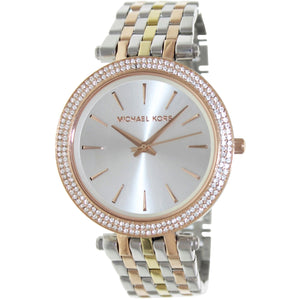 Michael Kors Darci Silver Dial Two Tone Stainless Steel Strap Watch for Women - MK3203