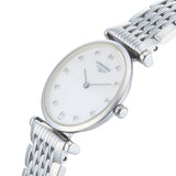 Longines La Grande Classique Diamonds White Dial Silver Steel Strap Watch for Women - L4.209.4.87.6