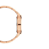 Daniel Wellington Iconic Link White Dial Rose Gold Steel Strap Watch for Women - DW00100213