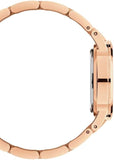 Daniel Wellington Iconic Link Analog Black Dial Rose Gold Steel Strap Watch For Women - DW00100214