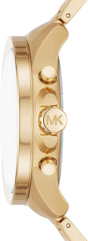Michael Kors Wren Chronograph Gold Dial Gold Steel Strap Watch For Men - MK8928
