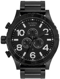 Nixon 51-30 Chrono Black Dial Black Steel Strap Watch for Men - A083-001