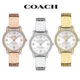Coach Delancey Silver Dial Rose Gold Steel Strap Watch for Women - 14502355