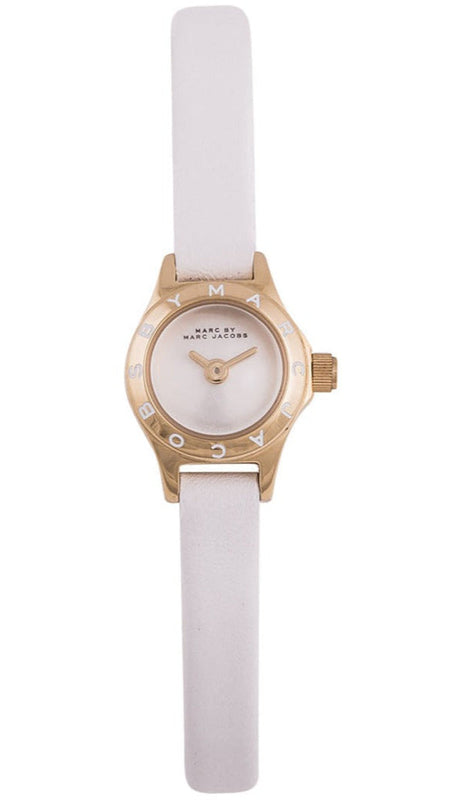 Marc Jacobs Blade White Dial White Leather Strap Watch for Women - MBM1344