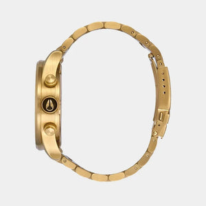Nixon Sentry Chrono Black Dial Gold Steel Strap Watch for Men - A386-510