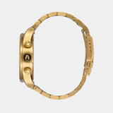 Nixon Sentry Chrono Black Dial Gold Steel Strap Watch for Men - A386-510