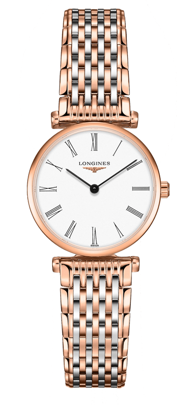 Longines La Grande Classique De Longines White Dial Two Tone Mesh Bracelet Watch for Women - L4.209.1.91.7