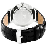 Daniel Wellington Dapper Reading Quartz White Dial Black Leather Strap Watch For Women - DW00100117