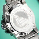 Emporio Armani Bracelet Collection Black Dial Silver Steel Strap Watch For Men - AR5970