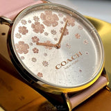 Coach Perry Silver Dial Pink Leather Strap Watch For Women - 14503325
