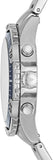 Fossil Garrett Chronograph Blue Dial Silver Steel Strap Watch for Men - FS5623