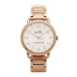 Coach Delancey White Dial Rose Gold Steel Strap Watch for Women - 14502497