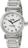 Coach Madison White Dial Silver Steel Strap Watch for Women - 14502394