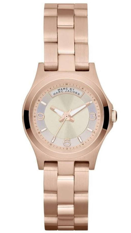 Marc Jacobs Baby Dave Rose Gold Dial Rose Gold Steel Strap Watch for Women - MBM3235