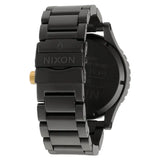 Nixon 51-30 Chronograph Black Dial Black Steel Strap Watch for Men - A083-1041