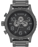 Nixon 51-30 Chronograph Grey Dial Grey Steel Strap Watch for Men - A083-1062
