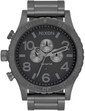 Nixon 51-30 Chrono Gunmetal Dial Gunmetal Steel Strap Watch for Men - A083-632