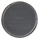 Nixon 51-30 Chrono Gunmetal Dial Gunmetal Steel Strap Watch for Men - A083-632