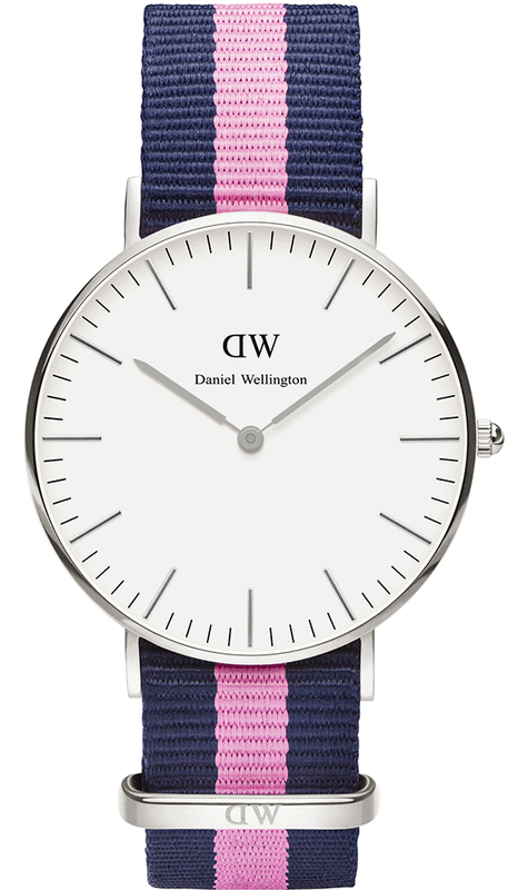 Daniel Wellington Classic Winchester White Dial Two Tone Nylon Strap Watch For Women - DW00100049