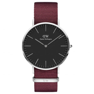 Daniel Wellington Classic Roselyn Black Dial Red NATO Strap Dial Watch For Women - DW00100270