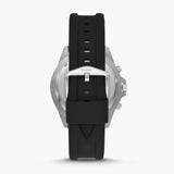 Fossil Garrett Chronograph Black Dial Black Rubber Strap Watch for Men - FS5624
