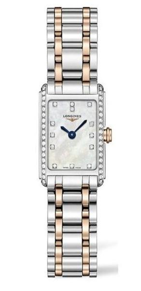Longines Dolcevita Diamonds Mother of Pearl White Dial Two Tone Steel Strap Watch for Women - L5.258.5.89.7
