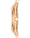 Michael Kors Slim Runway Gold Dial Gold Steel Strap Watch For Women - MK3456