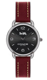 Coach Delancey Black Dial Brown Leather Strap Watch for Women - 14502792