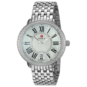 Michele Serein Mother of Pearl Dial Silver Steel Strap Watch for Women - MWW21B000030