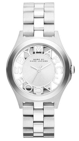Marc Jacobs Henry White Dial Silver Steel Strap Watch for Women - MBM3291