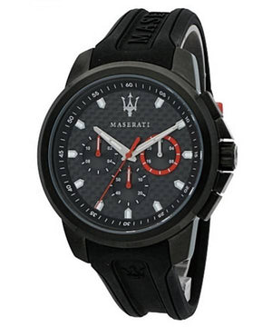Maserati SFIDA Chronograph Quartz Stainless Steel Black Dial Watch For Men - R8851123007