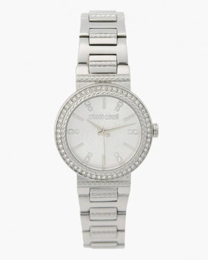 Just Cavalli Donna Glam Silver Dial Silver Steel Strap Watch for Women - RC5L098M0015