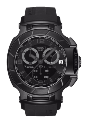 Tissot T Race Chronograph Black Dial Black Rubber Strap Watch for Men - T048.417.37.057.00