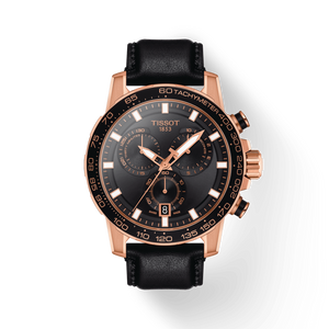 Tissot Supersport Chrono Black Dial Black Leather Strap Watch for Men - T125.617.36.051.00