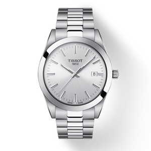 Tissot Gentleman Silver Dial Silver Steel Strap Watch For Men - T127.410.11.031.00