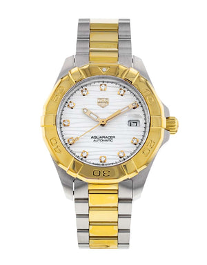 Tag Heuer Aquaracer Automatic Diamonds Silver Dial Two Tone Steel Strap Watch for Women - WBD2321.BB0320