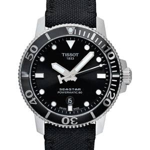 Tissot Seastar 1000 Powermatic 80 Black Dial Black Nylon Strap Watch For Men - T120.407.17.051.00