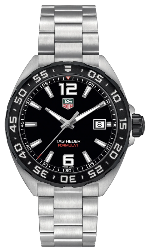 Tag Heuer Formula 1 Quartz Black Dial Silver Steel Strap Watch for Men - WAZ1110.BA0875