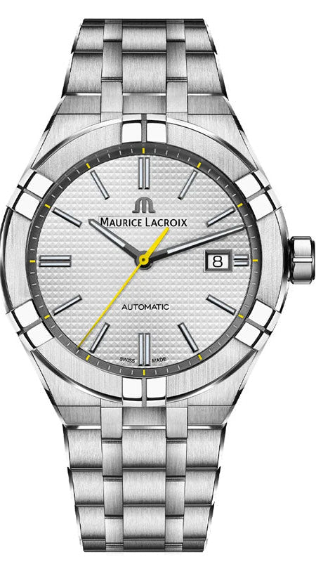 Maurice Lacroix Aikon Automatic Grey Dial Silver Steel Strap Watch For Men - AI6008-SS00F-231-A