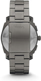 Fossil Machine Chronograph Black Dial Grey Steel Strap Watch for Men - FS4662