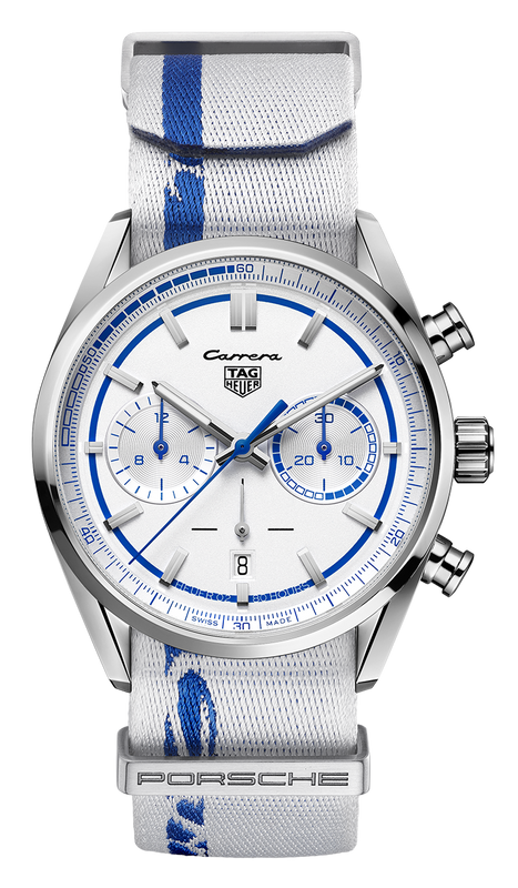Tag Heuer Carrera Porsche RS 2.7 Automatic Chronograph White Dial White Nylon Strap Watch for Men - CBN2016.EB0275