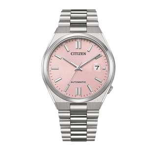 Citizen x Pantone Automatic Dreamy Pink Dial Silver Steel Strap Watch For Men - NJ0158-89X
