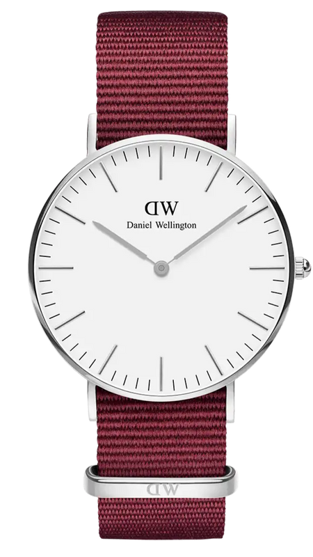 Daniel Wellington Classic Roselyn White Dial Red NATO Strap Watch For Women - DW00100272