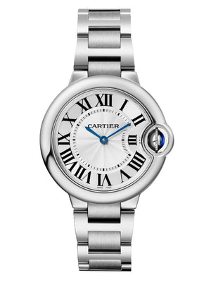 Cartier Ballen Bleu De Cartier Silver Dial Silver Steel Strap Watch for Women - W6920084