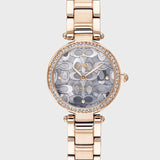 Coach Park Crystal Dial Rose Gold Steel Strap Watch for Women  - 14503226