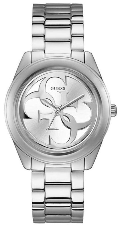 Guess G-Twist Silver Dial Silver Steel Strap Watch for Women - W1082L1